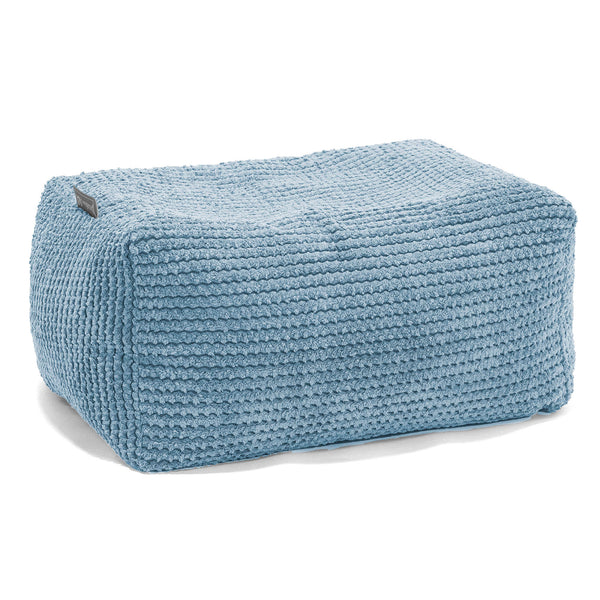 Petit Repose Pied - Pompon Bleu Ciel 01