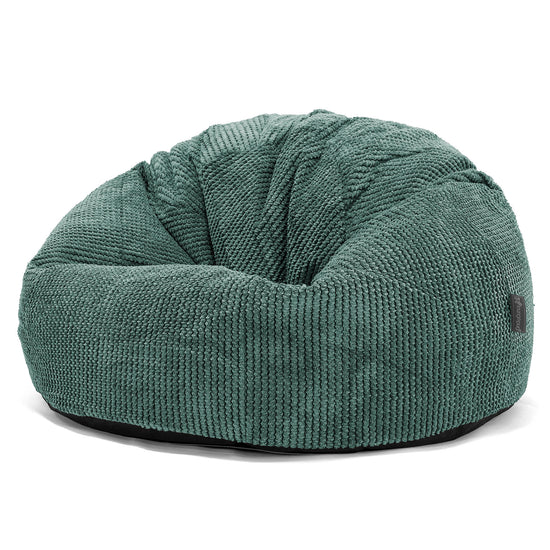 Pouf Poire Classique - Pompon Vert Mousse 01
