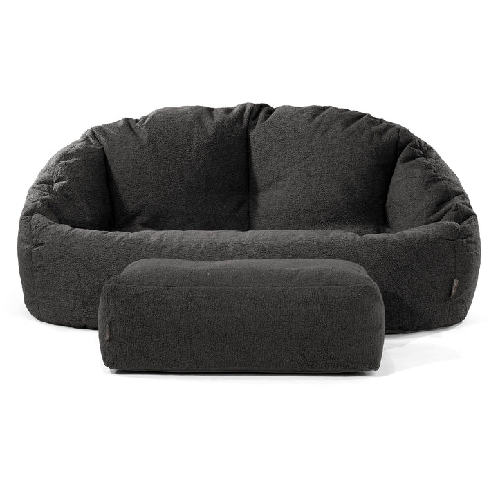 Pouf Canapé Bubble - Bouclé Anthracite 01