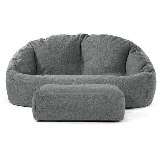 Pouf Canapé Bubble - Bouclé Gris 01