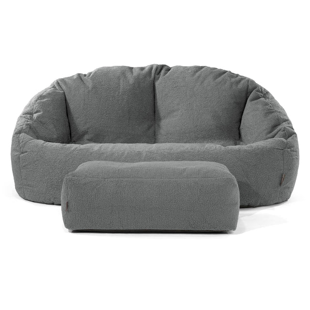 Pouf Canapé Bubble - Bouclé Gris 01