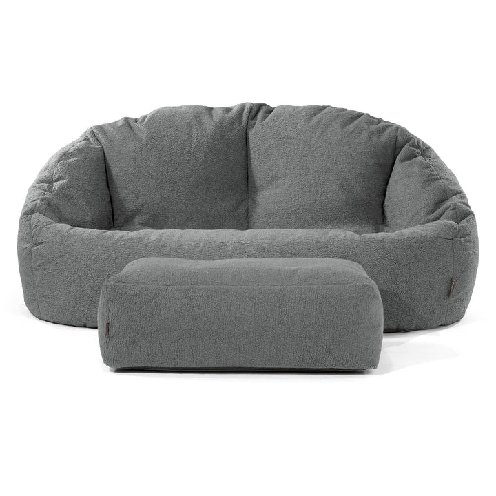 Pouf Canapé Bubble - Bouclé Gris 01
