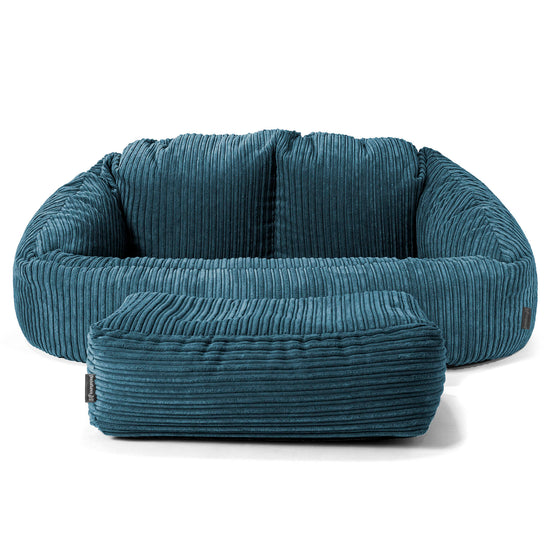 Pouf Canapé Bubble - Côtelé Bleu Marine 02