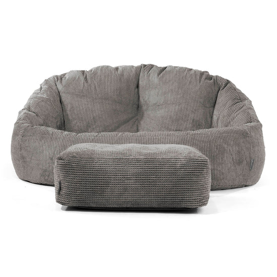 Pouf Canapé Bubble - Pompon Anthracite 01