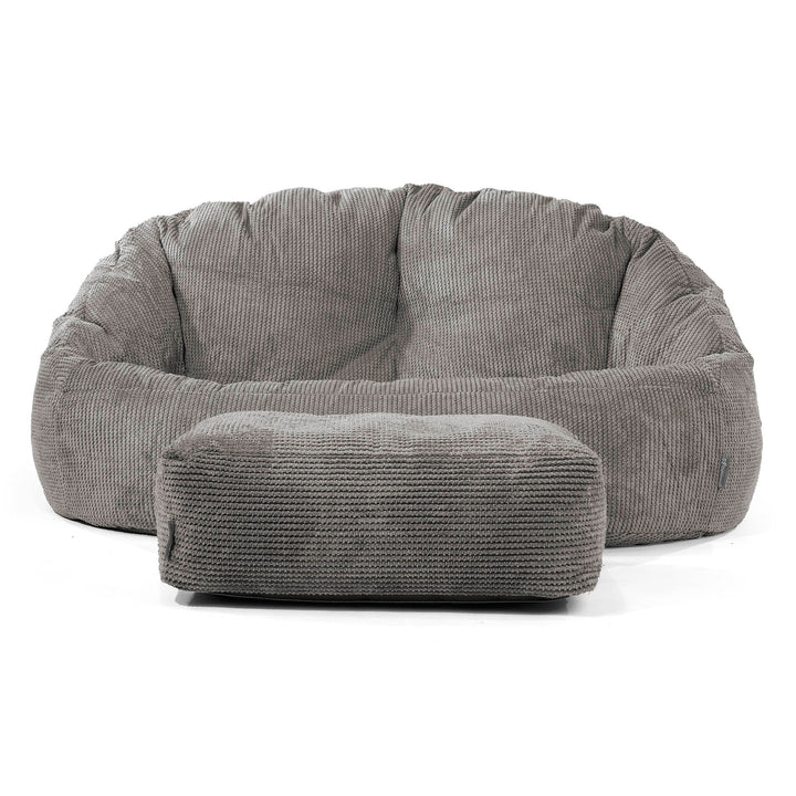 Pouf Canapé Bubble - Pompon Anthracite 01