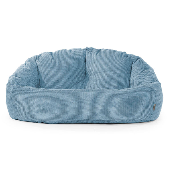 Pouf Canapé Bubble - Pompon Bleu Ciel 01