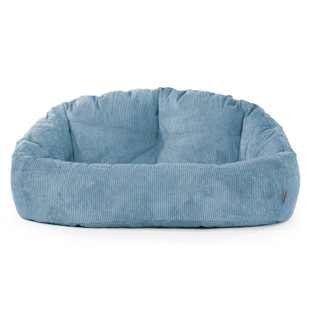 Pouf Canapé Bubble - Pompon Bleu Ciel 01
