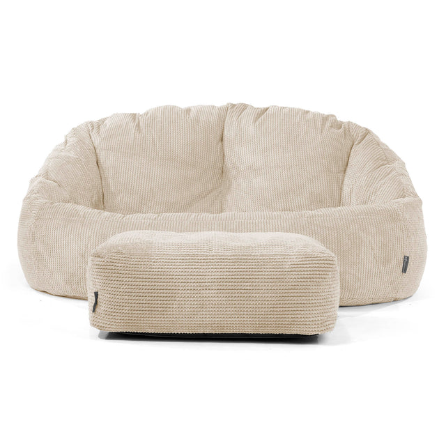 Pouf Canapé Bubble - Pompon Crème 01