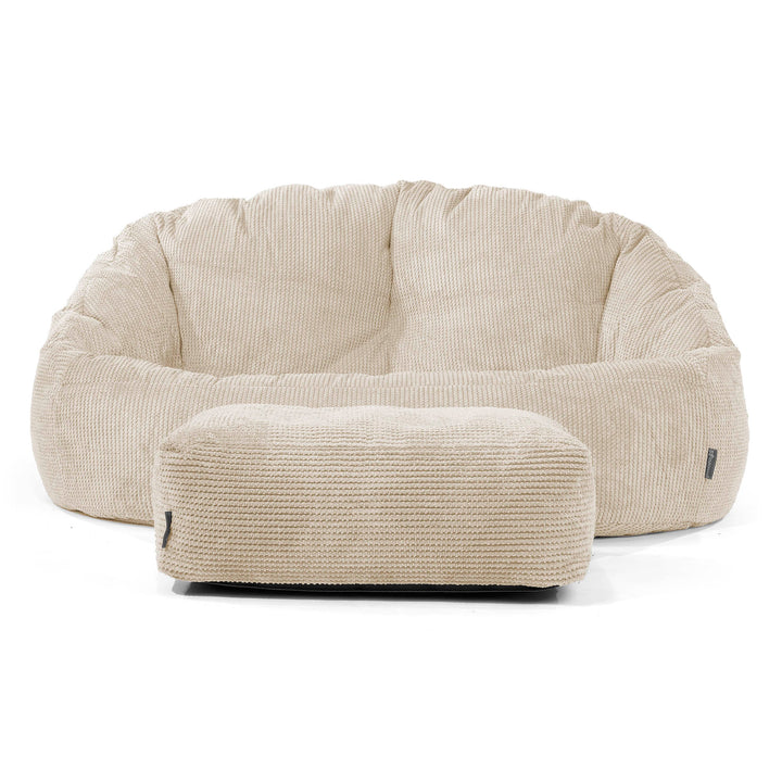 Pouf Canapé Bubble - Pompon Crème 01