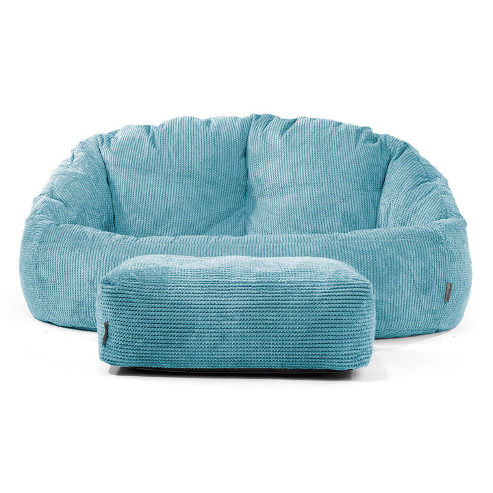 Pouf Canapé Bubble - Pompon Mer Égée 01