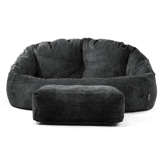 Pouf Canapé Bubble - Pompon Noir 02