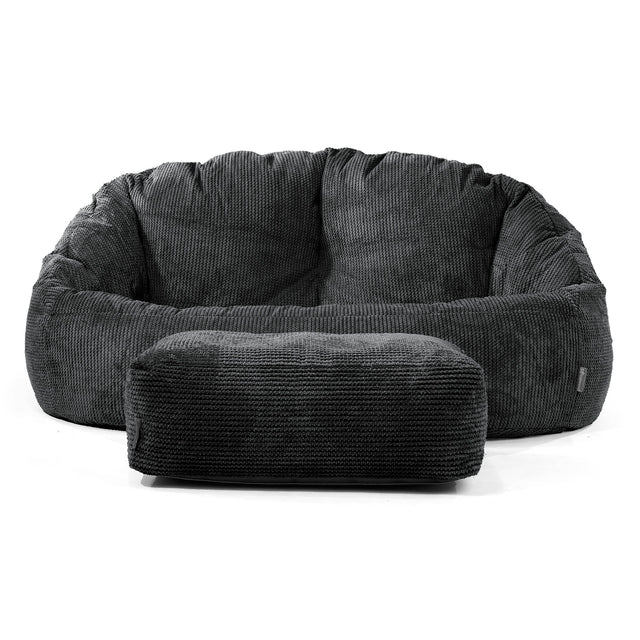 Pouf Canapé Bubble - Pompon Noir 02