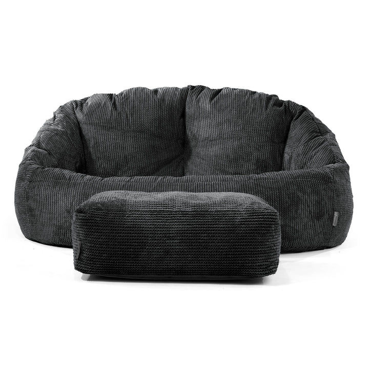Pouf Canapé Bubble - Pompon Noir 02