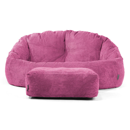 Pouf Canapé Bubble - Pompon Rose 01