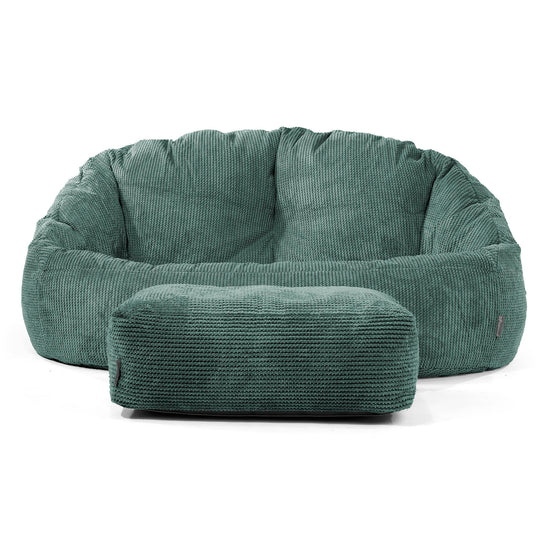 Pouf Canapé Bubble - Pompon Vert Mousse 02