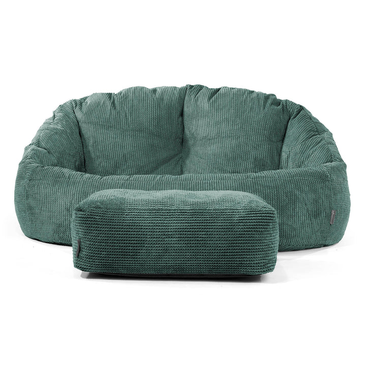 Pouf Canapé Bubble - Pompon Vert Mousse 02