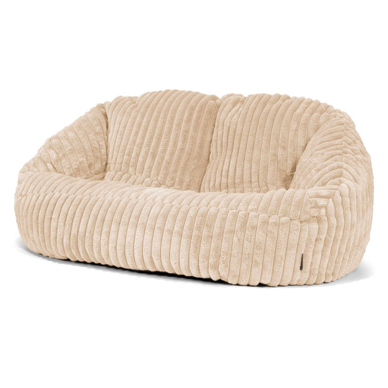 Pouf Canapé Bubble - Velours Côtelé Ultra Pelucheux Crème 04