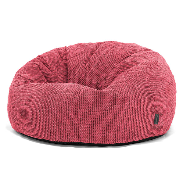 Pouf Canapé Classique - Pompon Rouge pastel 01