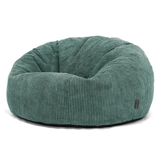 Pouf Canapé Classique - Pompon Vert Mousse 01