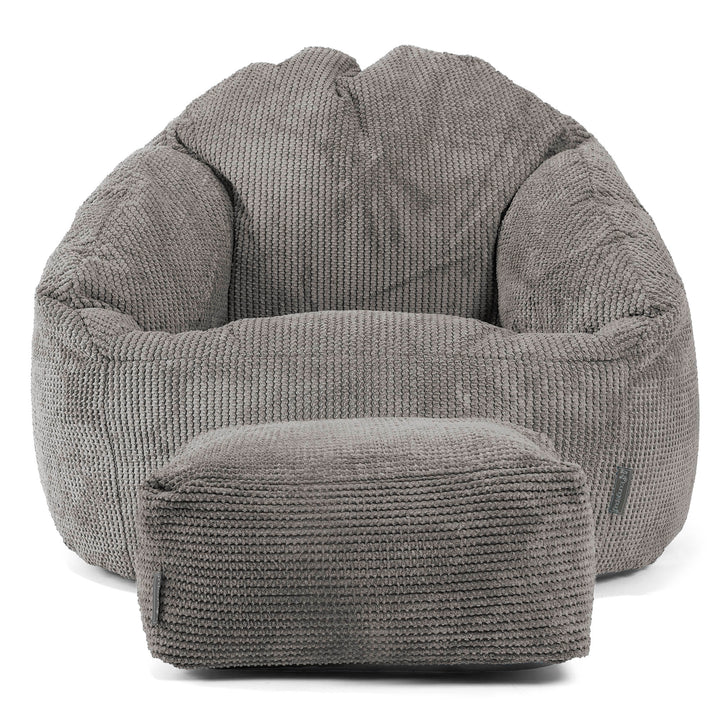 Pouf Chaise Bubble - Pompon Anthracite 02