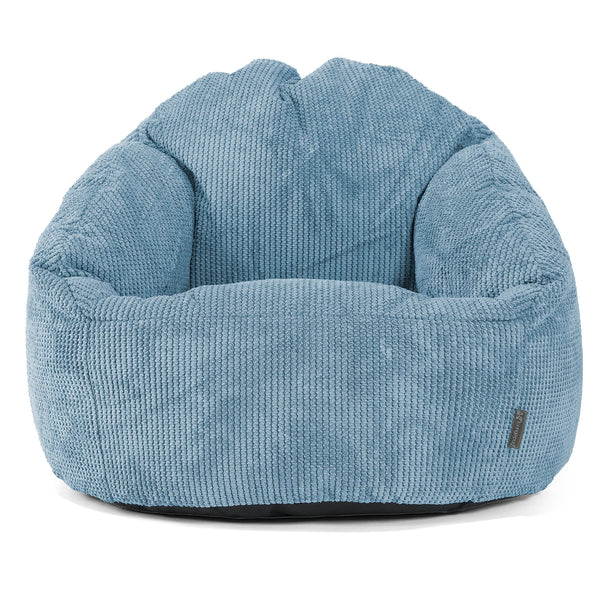 Pouf Chaise Bubble - Pompon Bleu Ciel 01