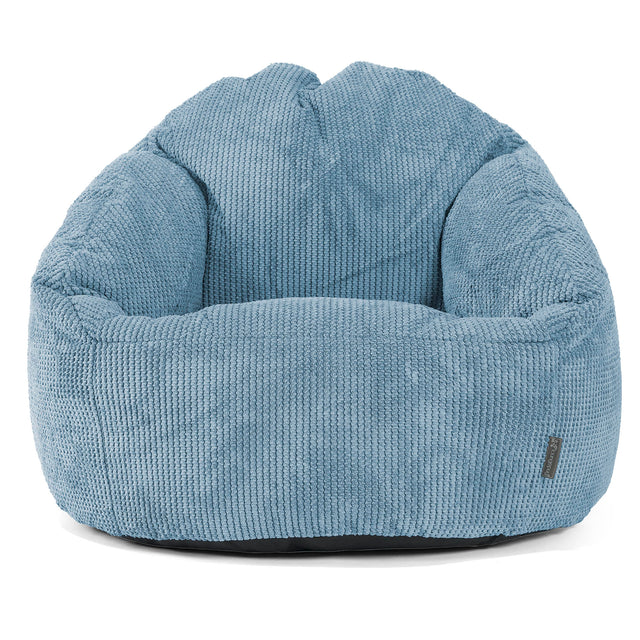 Pouf Chaise Bubble - Pompon Bleu Ciel 01