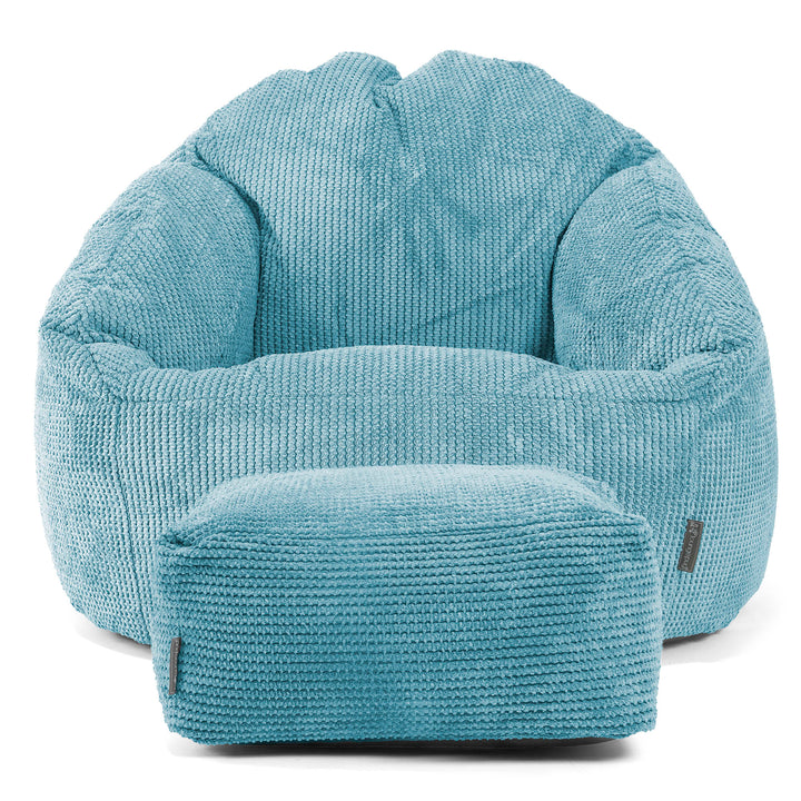 Pouf Chaise Bubble - Pompon Mer Égée 02