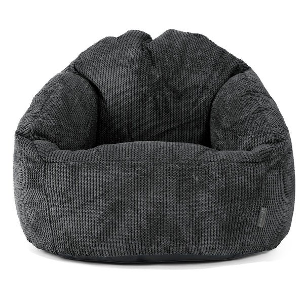 Pouf Chaise Bubble - Pompon Noir 01