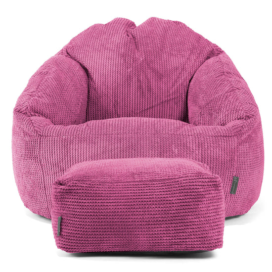 Pouf Chaise Bubble - Pompon Rose 02