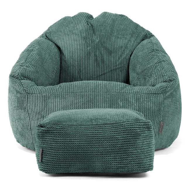 Pouf Chaise Bubble - Pompon Vert Mousse 02