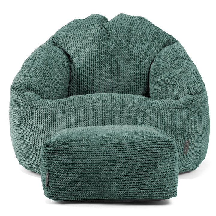 Pouf Chaise Bubble - Pompon Vert Mousse 02