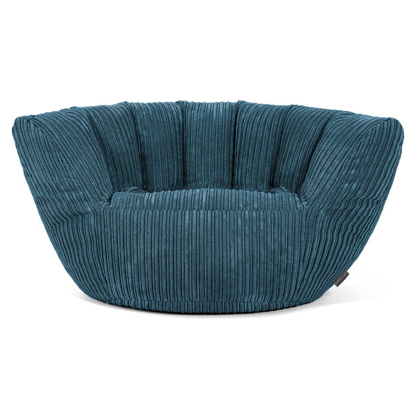 Pouf Charles Vintish - Côtelé Bleu Marine 01