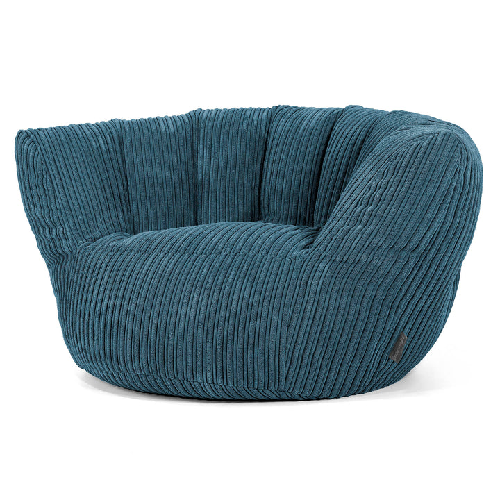 Pouf Charles Vintish - Côtelé Bleu Marine 02