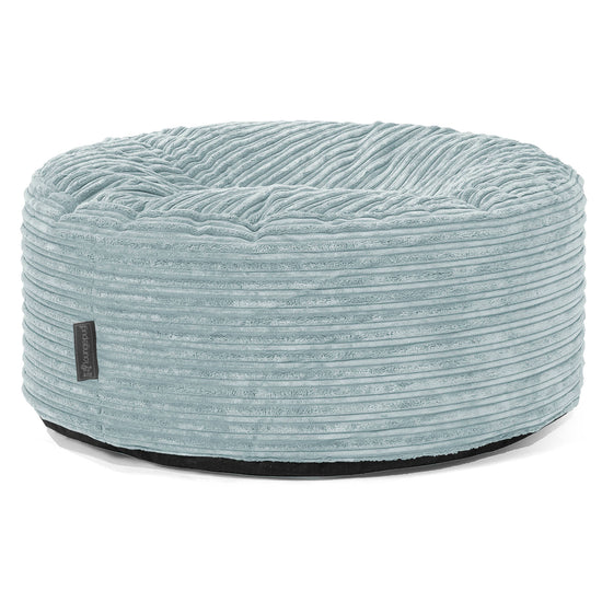 Pouf Design Rond - Côtelé Vert Menthe 01