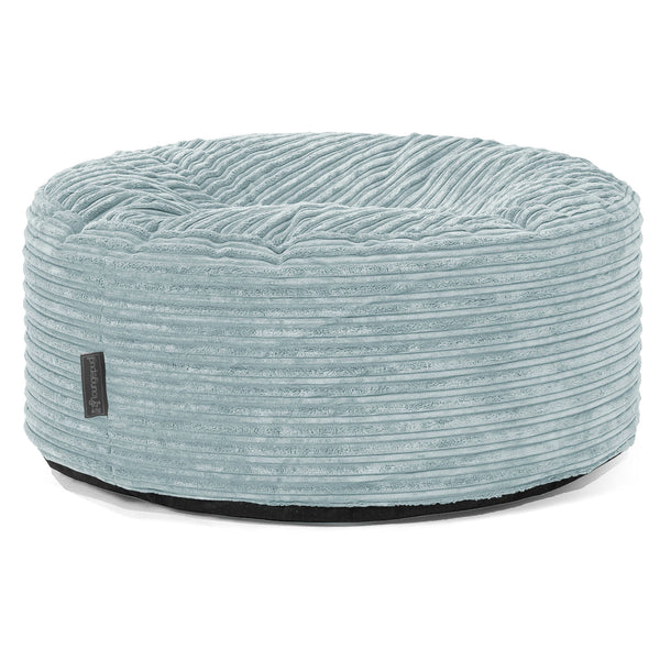 Pouf Design Rond - Côtelé Vert Menthe 01