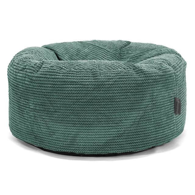 Pouf Design Rond - Pompon Vert Mousse 01
