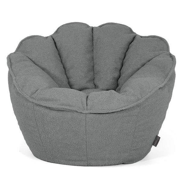 Pouf Fauteuil Natalia Sacco - Bouclé Gris
