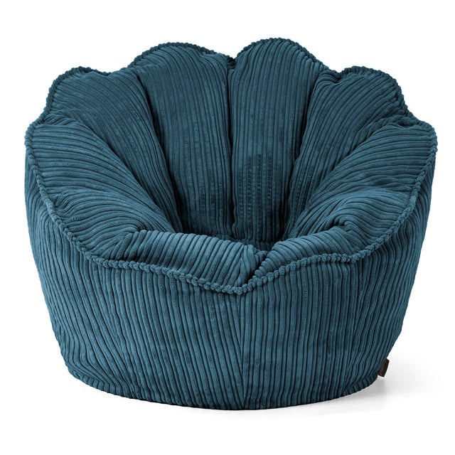 Pouf Fauteuil Natalia Sacco - Côtelé Bleu Marine 01