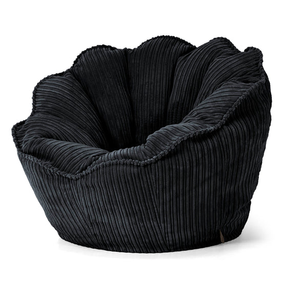 Pouf Fauteuil Natalia Sacco - Côtelé Noir 02