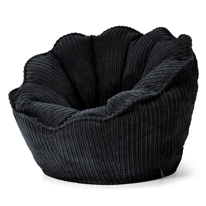 Pouf Fauteuil Natalia Sacco - Côtelé Noir 02