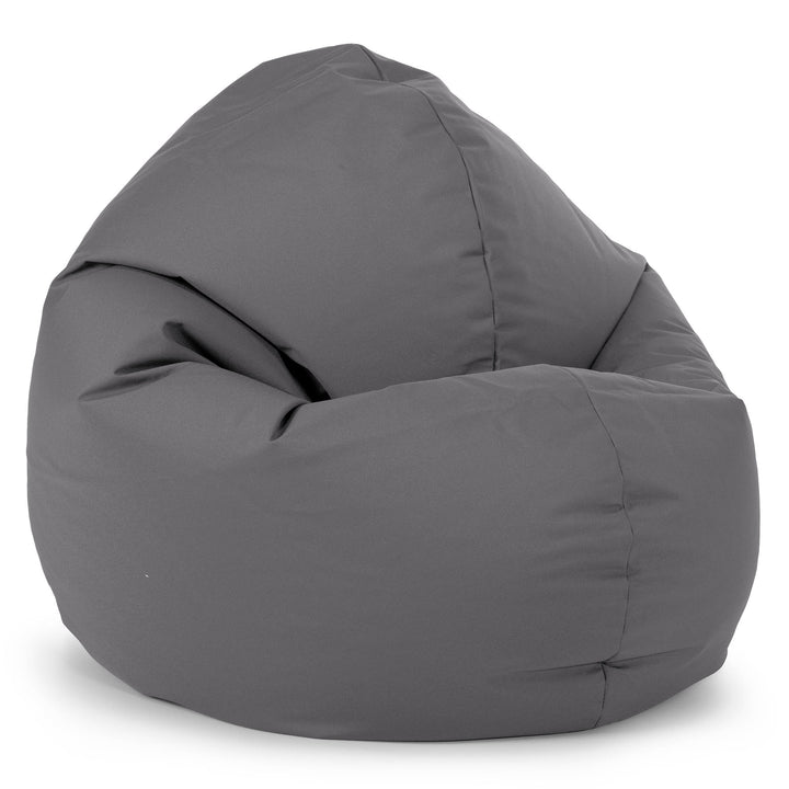 Flexforma Pouf Géant Rond pour Adulte - Entretien Facile Gris Foncé 02