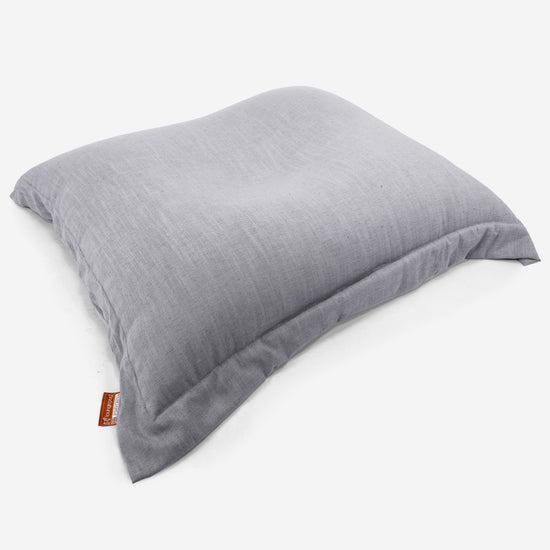 Pouf Géant XXL - Aspect Lin Argent 03