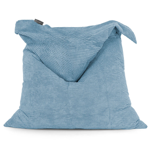 Pouf Géant XXL - Pompon Bleu Ciel 01