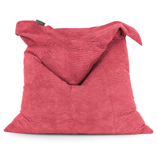 Pouf Géant XXL - Pompon Rouge pastel 01