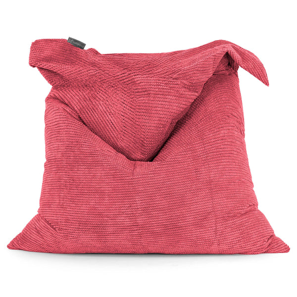 Pouf Géant XXL - Pompon Rouge pastel 01