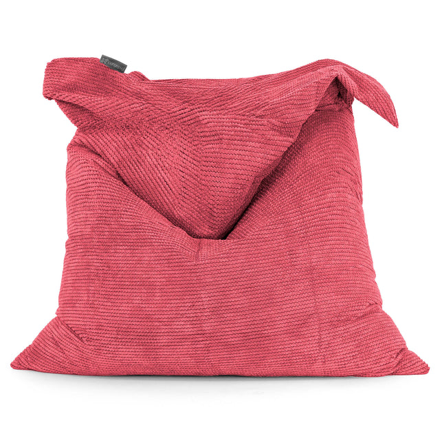 Pouf Géant XXL - Pompon Rouge pastel 01