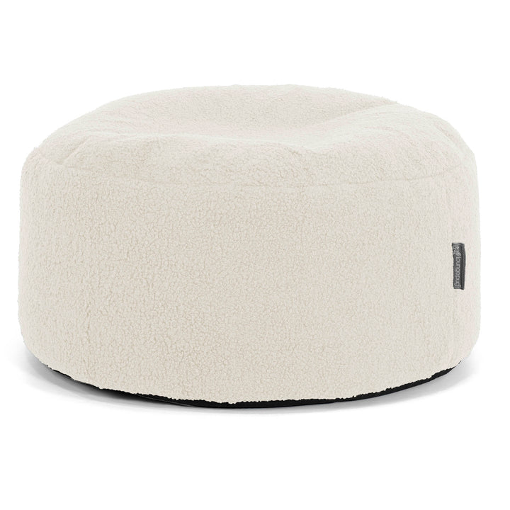 Pouf Ottoman avec Plateau - Bouclé Ivoire 02