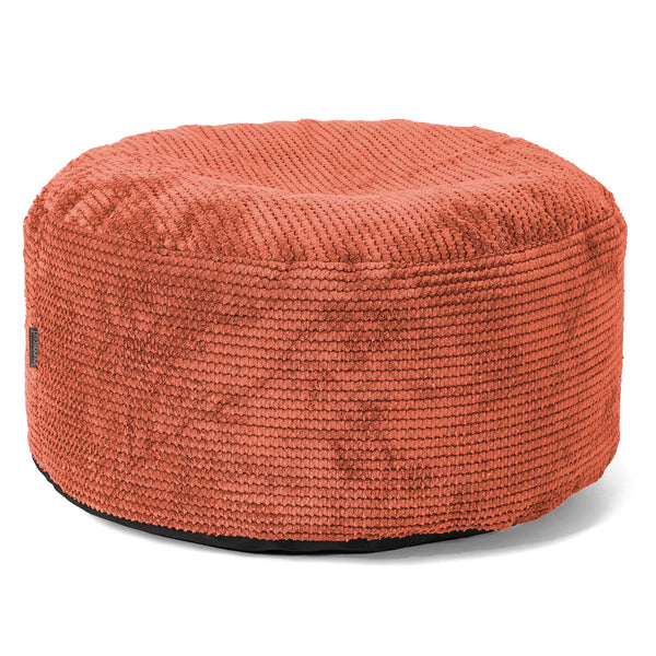 Pouf Ottoman avec Plateau - Pompon Citrouille 01