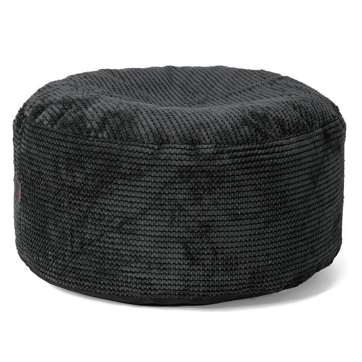 Pouf Ottoman avec Plateau - Pompon Noir 02