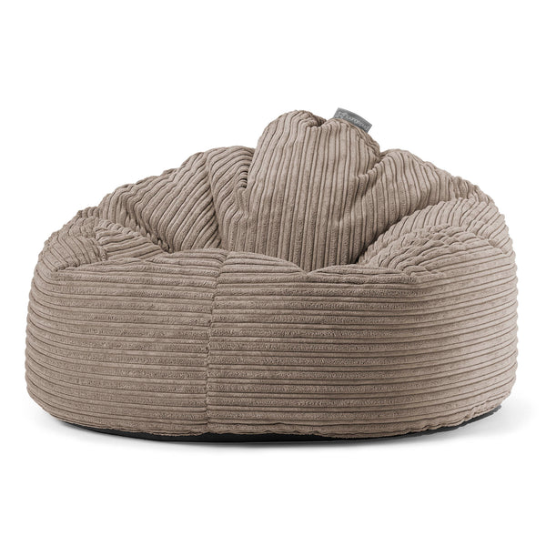 Pouf Poire, Archi - Côtelé Grège 01